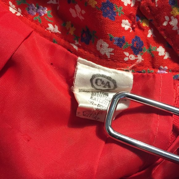 VINTAGE C&A FLORAL MIDI SKIRT SIZE 26 - Picture 7 of 7